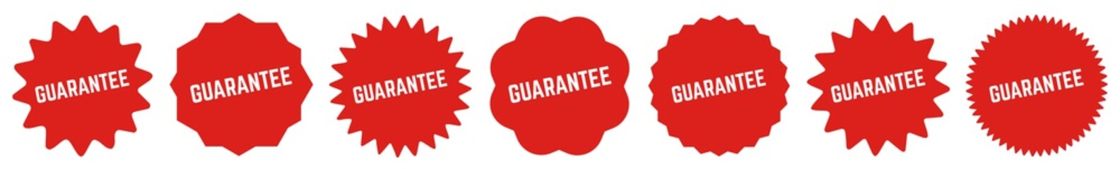 Guarantee Tag Red | Icon | Sticker | Deal Label | Variations