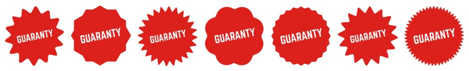 Guaranty Tag Red | Icon | Sticker | Deal Label | Variations