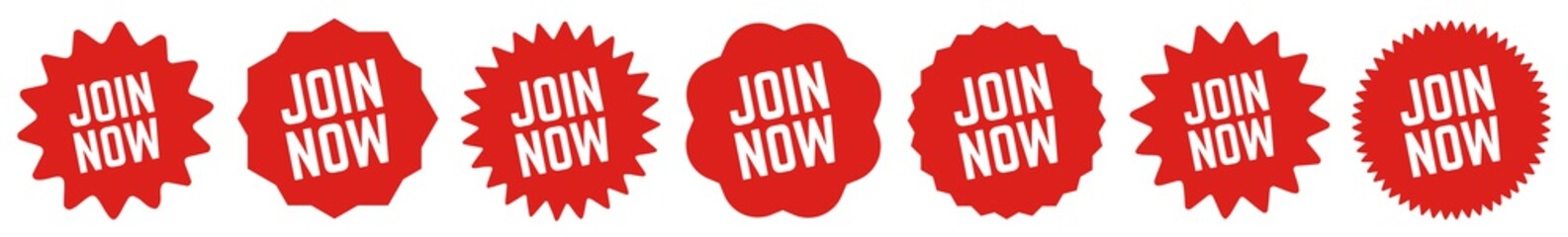 Join Now Tag Red | Icon | Sticker | Deal Label | Variations