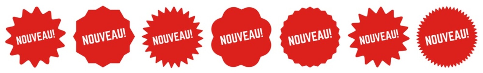 Nouveau Tag Red | Icon | Sticker | Deal Label | Variations
