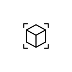 3d design vector icon in linear, outline icon isolated on white background