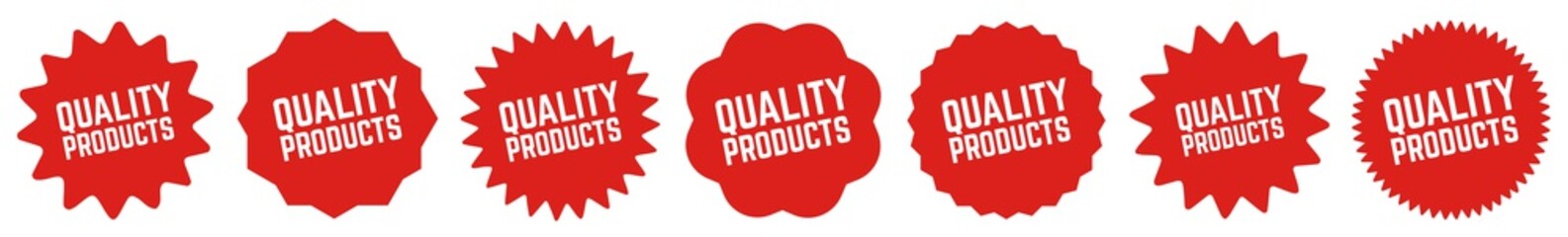 Quality Products Tag Red | Icon | Sticker | Deal Label | Variations
