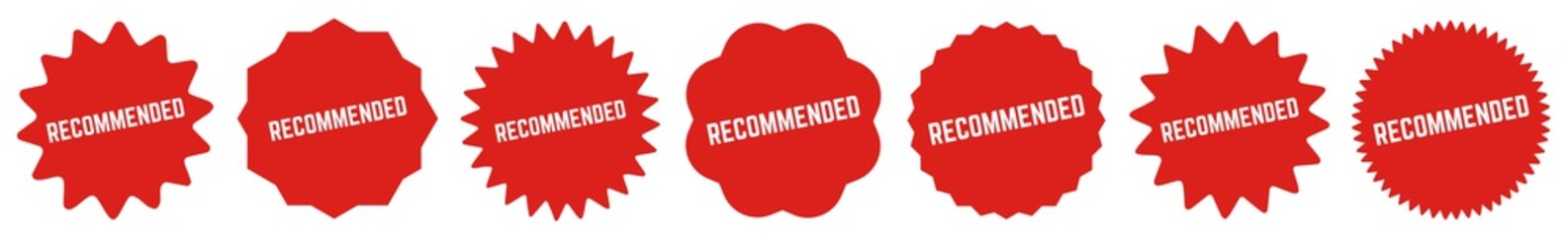 Recommended Tag Red | Icon | Sticker | Deal Label | Variations
