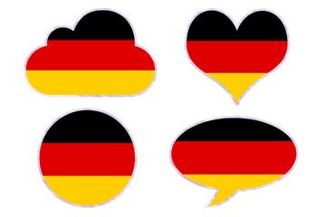 Germany flag in different shapes