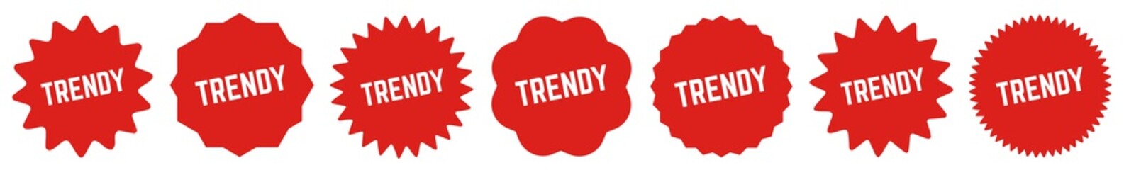 Trendy Tag Red | Icon | Sticker | Label | Variations