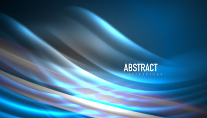 Creative fluid wave lines abstract background. Trendy abstract layout template for business or technology presentation, internet poster or web brochure cover, wallpaper