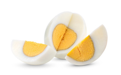 boiled egg isolated on white background