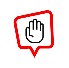stop hand sign