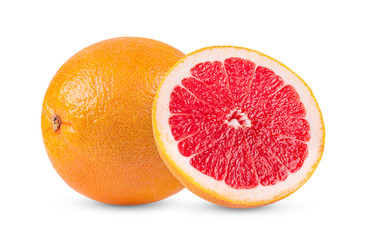 Grapefruit on white background