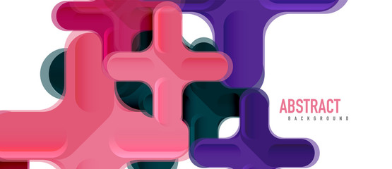 Glossy multicolored plastic style cross composition, x shape design, techno geometric modern abstract background. Trendy abstract layout template