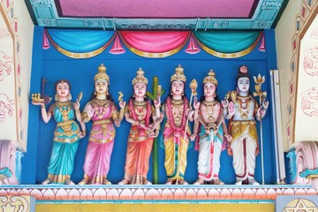 Beautiful part of Tamil Surya Oudya Sangam Hindu Temple, Grand Baie, Mauritius