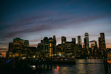 Manhattan Skyline Nachts