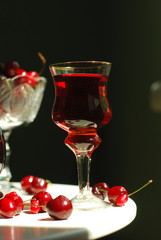Fresh Cherry and Cherry Juice