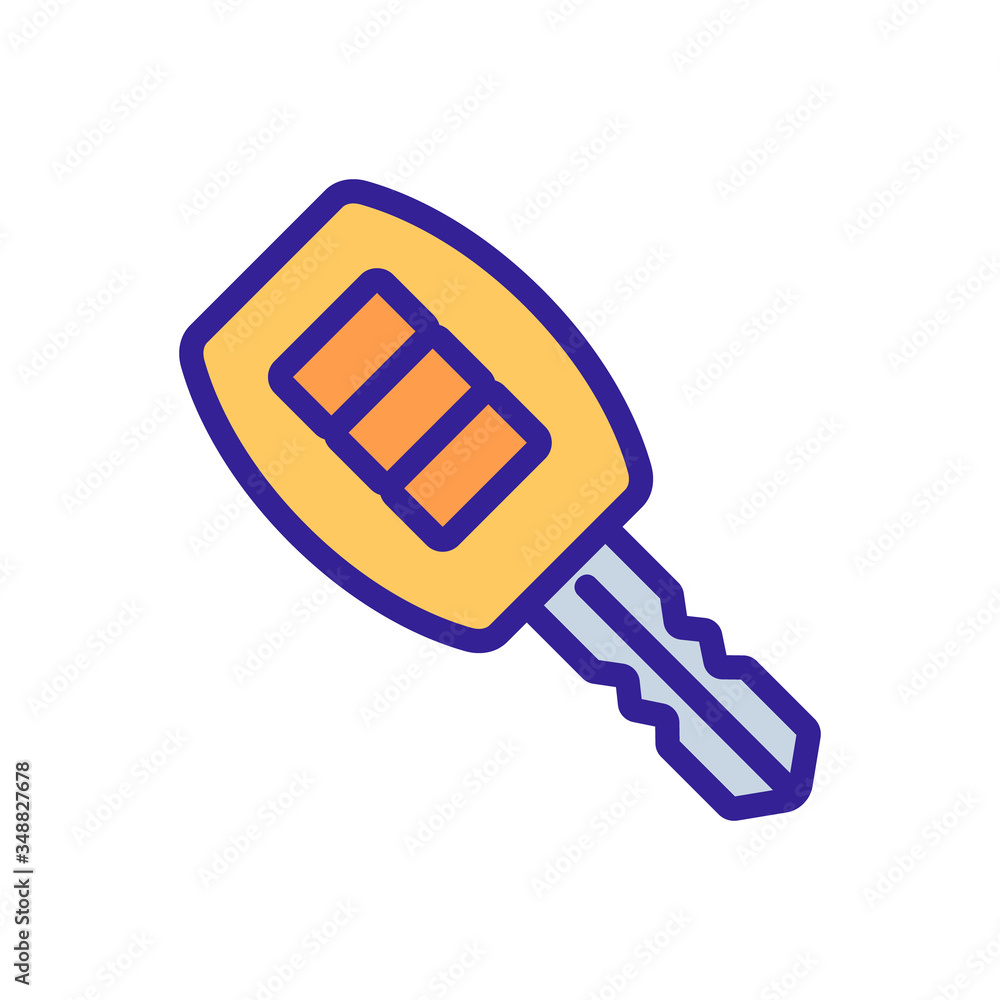 Aufkleber iron key with alarm control panel icon vector. iron key with alarm control panel sign. color symbol 