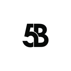 5b letter original monogram logo design