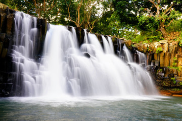 Water fall with rocks in Rochester, Mauritius