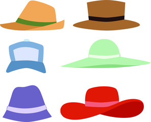 custom design hats collection vector illustration 