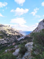 Calanque de Marseille en France. Port de Morgiou
