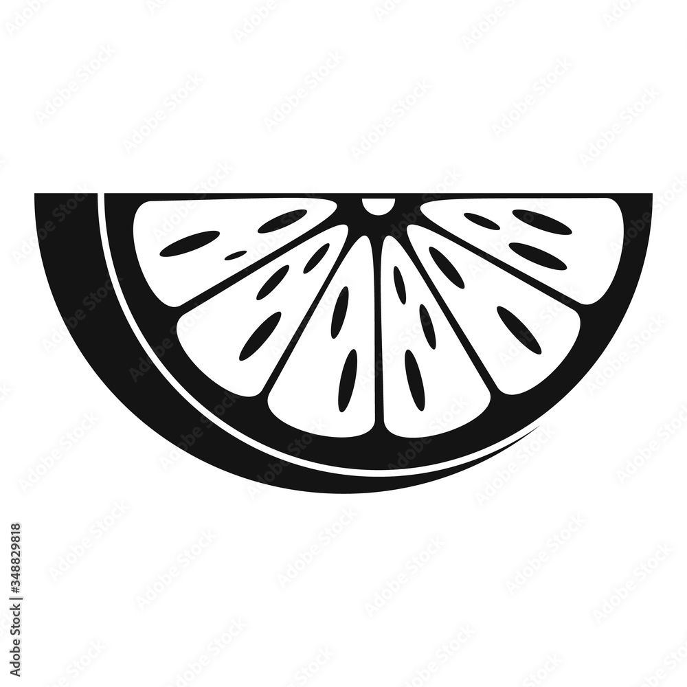 Poster lime piece icon. simple illustration of lime piece vector icon for web design isolated on white back