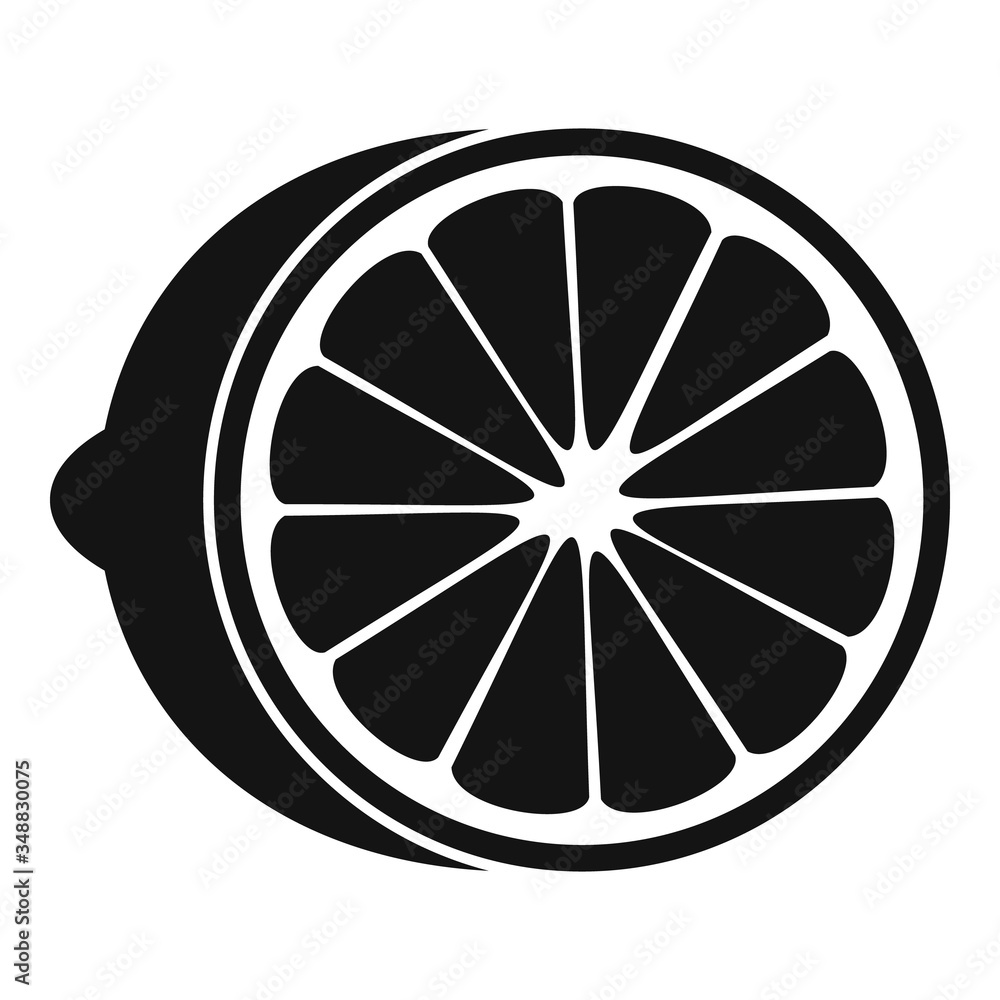 Poster cutted fresh lime icon. simple illustration of cutted fresh lime vector icon for web design isolated