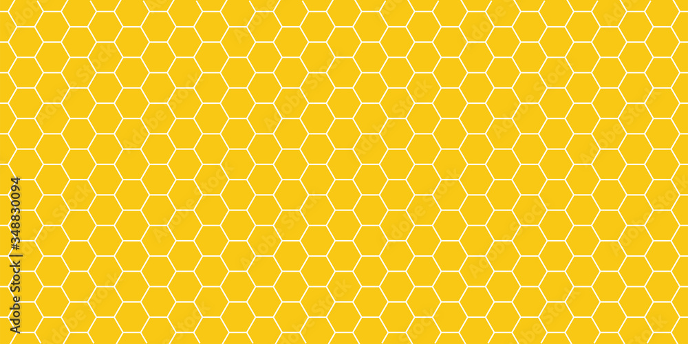 Poster honeycombs pattern modern background web template in flat style. vector