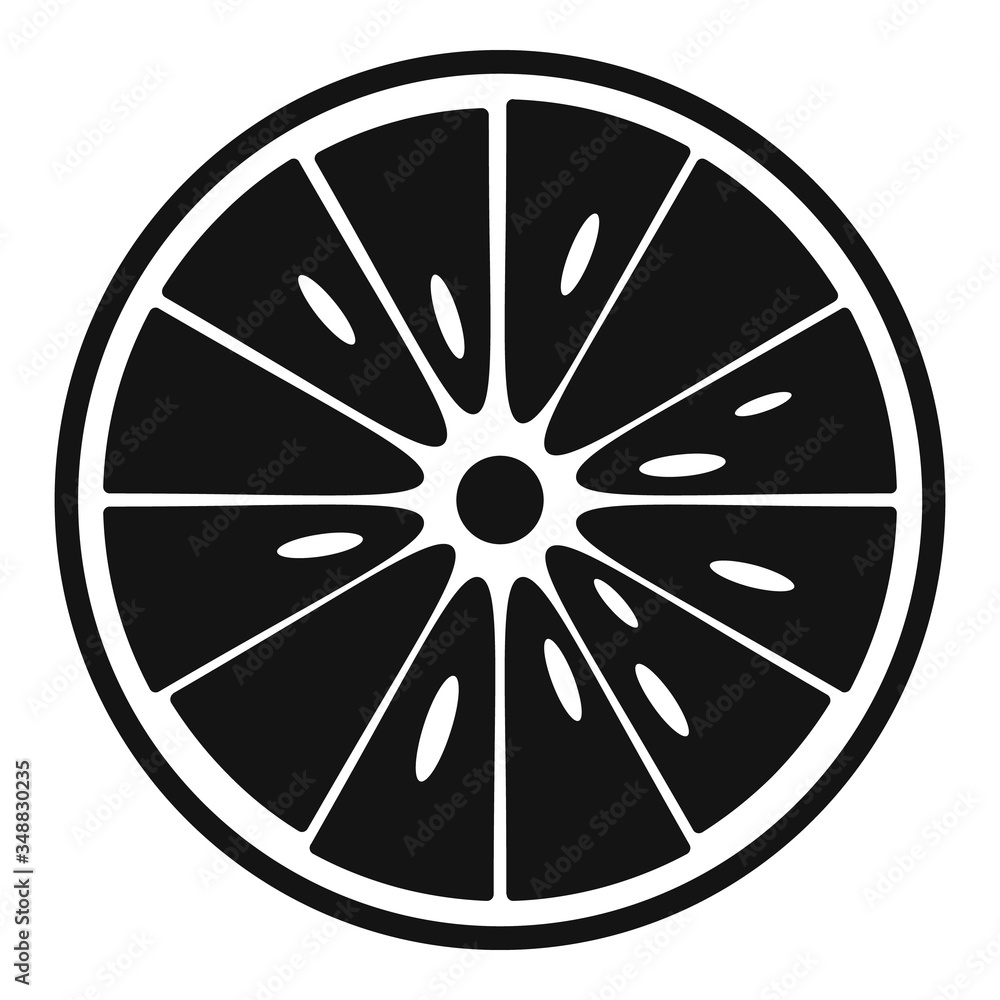 Poster raw half lime icon. simple illustration of raw half lime vector icon for web design isolated on whit