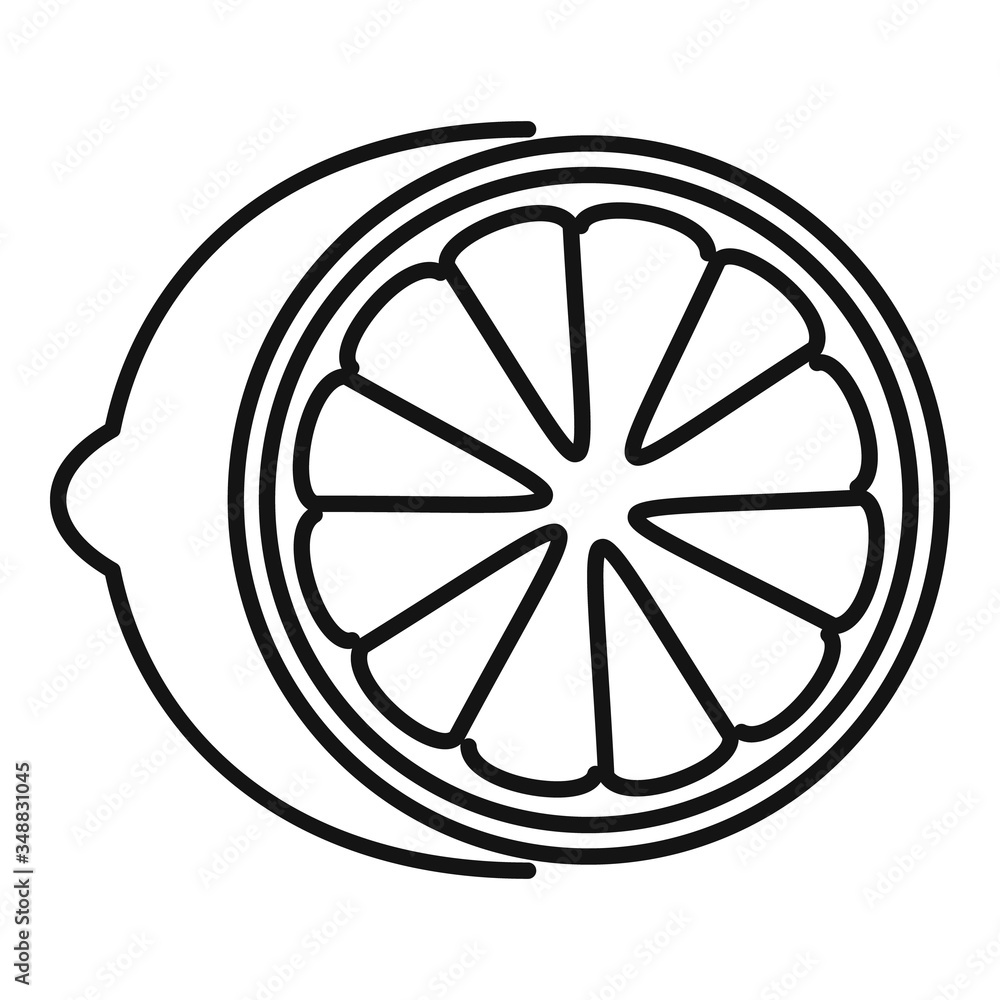 Poster cutted fresh lime icon. outline cutted fresh lime vector icon for web design isolated on white backg