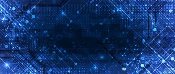 Abstract circuit board futuristic technology processing background