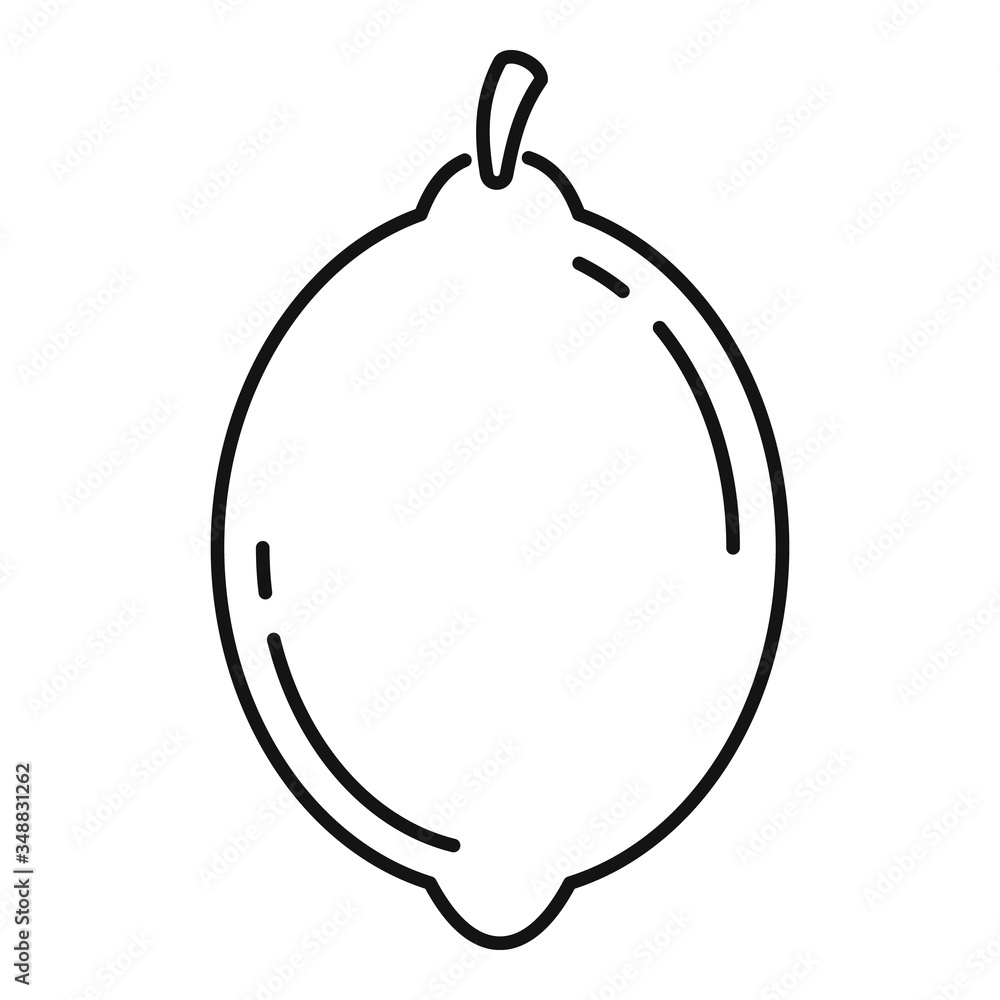 Poster lime icon. outline lime vector icon for web design isolated on white background