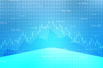 2d rendering Stock market online business concept. business Graph 
