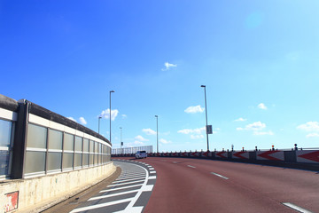 Curve of metropolitan expressway