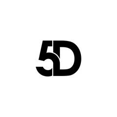 5d letter original monogram logo design