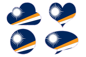 Marshall flag in different shapes