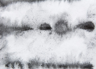 Beautiful black and white texture. Ink painting on paper. Abstract art background. Close up.