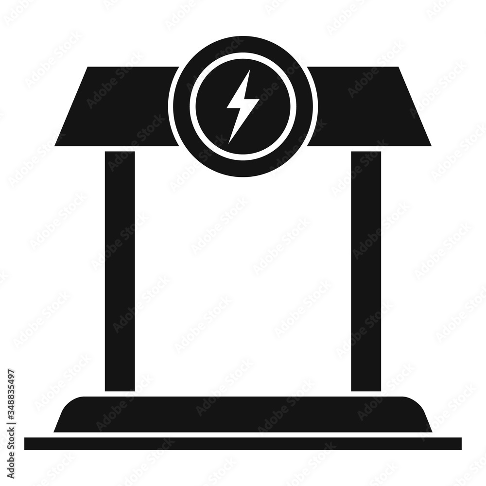 Poster electrical refueling icon. simple illustration of electrical refueling vector icon for web design is