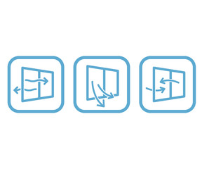 換気のアイコンのセット／イラスト／風