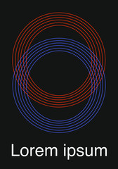 Abstract Poster with  circles. Design backgound in swiss flat style. Banner design with shapes.