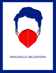 sign of mandatory mask or poster of compulsory mask