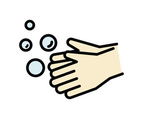 Obraz premium 手洗いのアイコン／イラスト／衛生