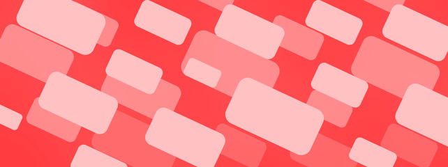 Abstract red rectangle layers banner design for website