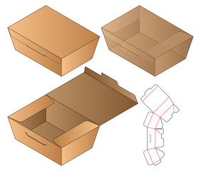 Box packaging die cut template design. 3d mock-up