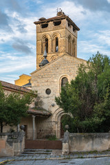 Fototapeta na wymiar Church of San Justo y Pastor in the historic center of Segovia, built around the 12th century (Spain)