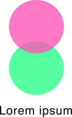 Abstract Poster with colour circles. Design backgound in swiss flat style. Banner design with shapes.