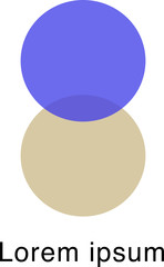 Abstract Poster with colour circles. Design backgound in swiss flat style. Banner design with shapes.