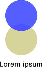 Abstract Poster with colour circles. Design backgound in swiss flat style. Banner design with shapes.