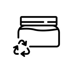 zero waste from cans icon vector. zero waste from cans sign. isolated contour symbol illustration