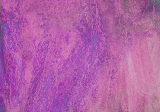 Abstract watercolor purple splash as background. Watercolor texture, painting, watercolor wash