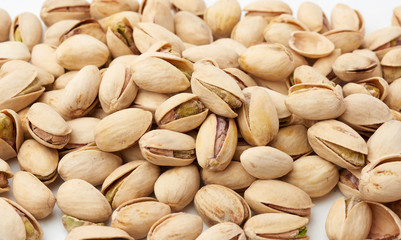 fried salted pistachio, top view