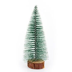 Lovely fake mini Christmas tree, which is not decorated over white background. Little christmas tree