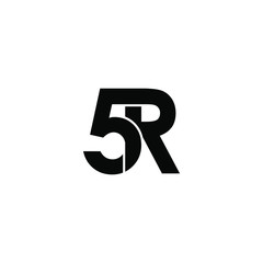 5r letter original monogram logo design